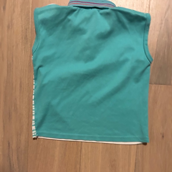 Vintage Iaria Blue and White Sleeveless Tee for Kids Size 5-6 Unisex ~ Summer! - Picture 3 of 5